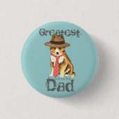Badge Rond 2,50 Cm Sheltie papa (Devant)