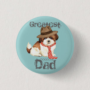 Badge Rond 2,50 Cm Shih Tzu Dad