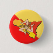 Badge Rond 2,50 Cm Sicilia 🇮 🇹 ☀️ (Devant)