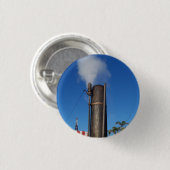 Badge Rond 2,50 Cm Sifflet à vapeur à l'ancienne (Devant & derrière)