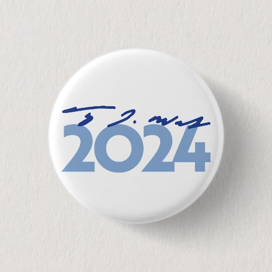 Badge Rond 2,50 Cm Signature Tim Walz 2024 (Devant)