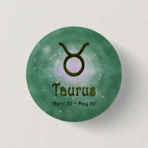 Badge Rond 2,50 Cm Signe astrologique du zodiaque de couleur Pick Tau