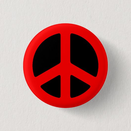 Badge Rond 2,50 Cm Signe de paix rouge (Devant)