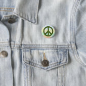 Badge Rond 2,50 Cm Signe de paix vert  (En situation)