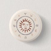 Badge Rond 2,50 Cm Signes zodiaques Soleil astrologique (Devant)