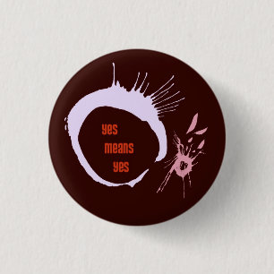 Badge Rond 2,50 Cm Signifie oui oui le bouton - cercles