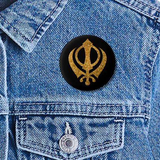 Badge Rond 2,50 Cm Sikh Khanda "Sans peur et libre"