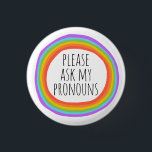 Badge Rond 2,50 Cm S'Il Vous Plaît Demander À Mes Pronounours Cercle<br><div class="desc">Décorez votre tenue avec ce bouton d'art cool. Ça fait un grand cadeau ! Vous pouvez le customiser et ajouter du texte. Consultez ma boutique pour plus de couleurs et de motifs ! Faites-moi savoir si vous aimeriez quelque chose de personnalisé aussi.</div>