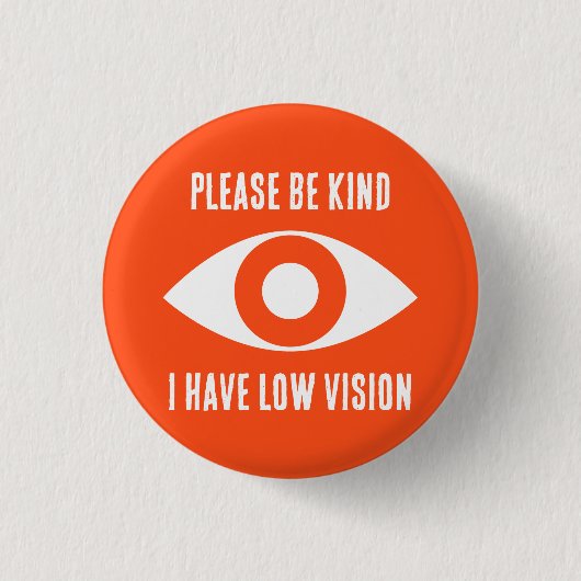 Badge Rond 2,50 Cm S'Il Vous Plaît, Soyez Gentils, J'Ai Une Vision Fa (Devant)