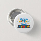 Badge Rond 2,50 Cm S'Il Vous Plaît, Soyez Patient J'Ai Des Puzzles De (Devant & derrière)