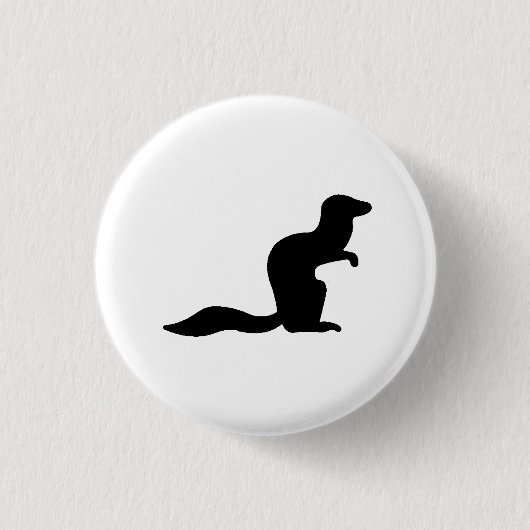 Badge Rond 2,50 Cm Silhouette de mangouste (Devant)