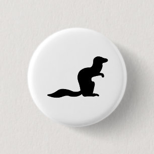 Badge Rond 2,50 Cm Silhouette de mangouste