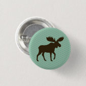 Badge Rond 2,50 Cm Silhouette d'élan (Devant & derrière)