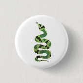 Badge Rond 2,50 Cm Silhouette d'impression en noir et vert serpent (Devant)