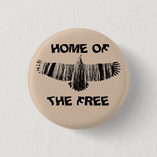 Badge Rond 2,50 Cm Silhouettes Abstraites D'Aigle Maison De La Gratui