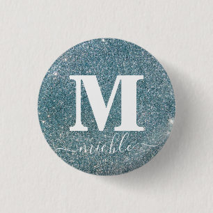 Badge Rond 2,50 Cm Silver Crystal Custom Name Cadeau