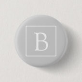 Badge Rond 2,50 Cm Simple Light Grey monogram (Devant)