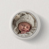 Badge Rond 2,50 Cm Simple Photo Template Personalized Frame (Devant)