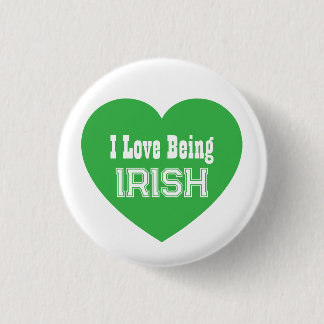 Badge Rond 2,50 Cm Simple St. Patrick's Day Vert J'aime être irlandai