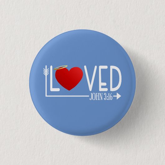 Badge Rond 2,50 Cm Simple Verset de la Bible pour la Saint-Valentin | (Devant)
