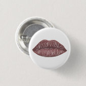 Badge Rond 2,50 Cm "Sin from my Lips" R+J quote pin (Devant & derrière)