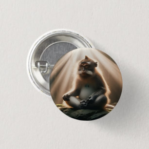 Badge Rond 2,50 Cm Singe Voir Bouton
