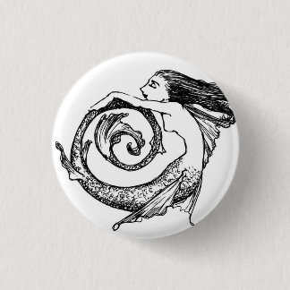 Badge Rond 2,50 Cm Sirène en spirale
