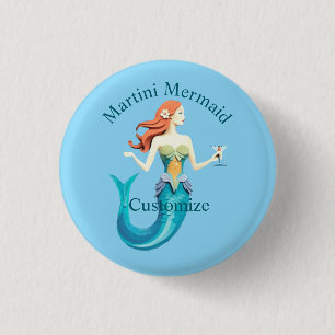 Badge Rond 2,50 Cm Sirène Martini Thunder_Cove