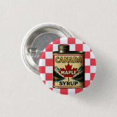 BADGE ROND 2,50 CM SIROP D'ÉRABLE DU CANADA (Devant & derrière)