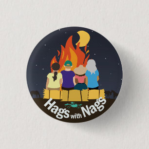 Badge Rond 2,50 Cm Sisterhood et Hags avec Nags