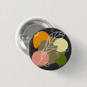 Badge Rond 2,50 Cm Sites abstraits intéressants avec feuilles (Devant & derrière)