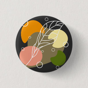 Badge Rond 2,50 Cm Sites abstraits intéressants avec feuilles