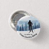 Badge Rond 2,50 Cm Ski de fond (Devant & derrière)