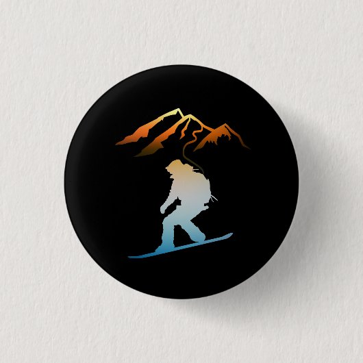Badge Rond 2,50 Cm Ski dernière ronde, Sunset (Devant)