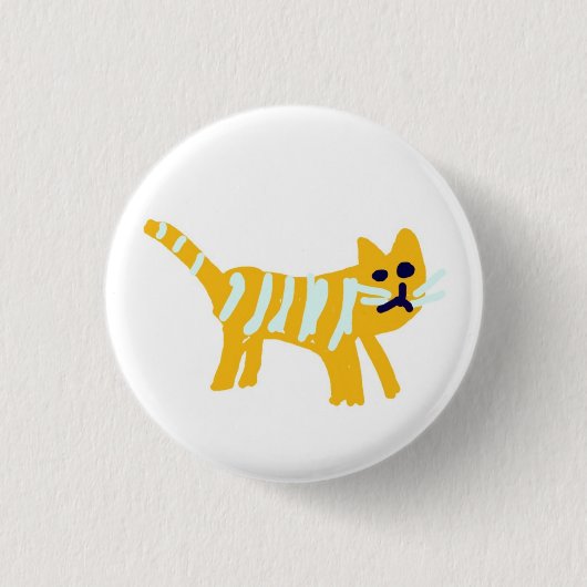 Badge Rond 2,50 Cm Skoobs le chat orange (Devant)