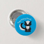 Badge Rond 2,50 Cm Skunk Anniversaire Fête Enfants (Devant & derrière)