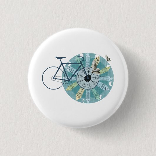 Badge Rond 2,50 Cm Skyline d'Amsterdam (Devant)