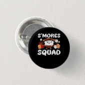 Badge Rond 2,50 Cm S'mores Marshmallows Funny Smores Squad Camping Ca (Devant & derrière)