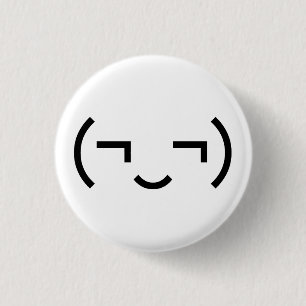 Badge Rond 2,50 Cm Smug Emoticon (‿MD) Kaomoji japonais