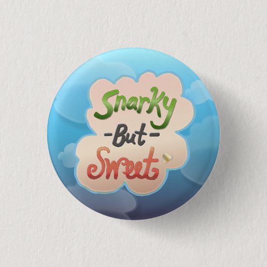Badge Rond 2,50 Cm Snarky, Mais Douce (Devant)