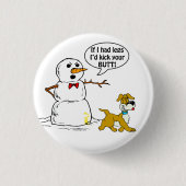 Badge Rond 2,50 Cm Snowman Joke (Devant)