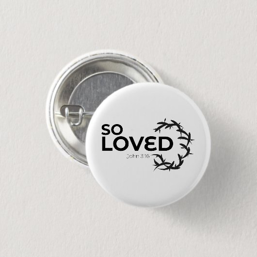 Badge Rond 2,50 Cm So Loved - Christian (Devant & derrière)