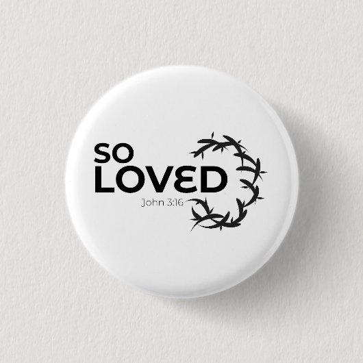 Badge Rond 2,50 Cm So Loved - Christian (Devant)