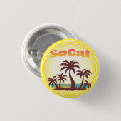 Badge Rond 2,50 Cm SoCal Palm Trees (Devant & derrière)