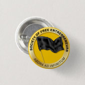 Badge Rond 2,50 Cm Société de bouton libre d'entrepreneurs (Devant & derrière)