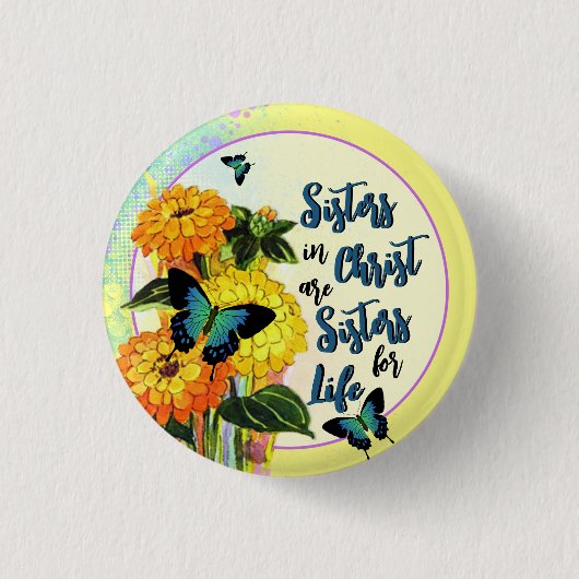 Badge Rond 2,50 Cm Soeurs En Christ (Devant)