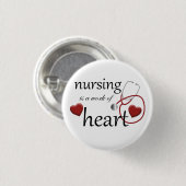 Badge Rond 2,50 Cm Soins infirmiers du bouton rond de l'infirmière ca (Devant & derrière)