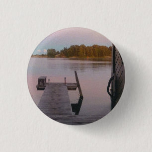 Badge Rond 2,50 Cm Soirée d'été dans l'archipel suédois