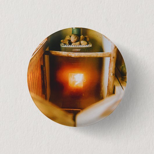 Badge Rond 2,50 Cm Soirée Sauna Hygge (Devant)