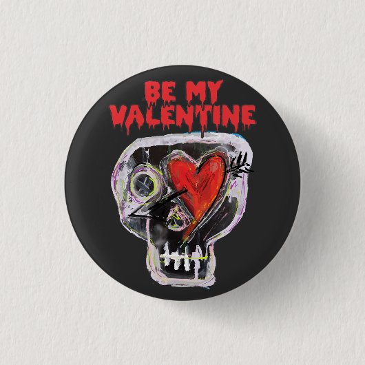 BADGE ROND 2,50 CM SOIS MA VALENTINE (Devant)
